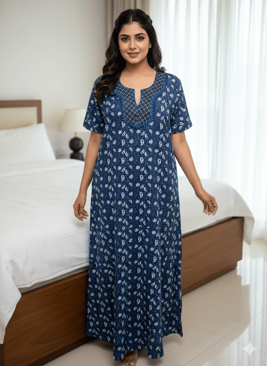 Royal Floral Cotton Nighty