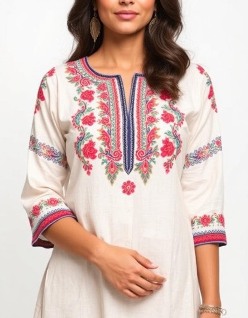 Heritage Embroidered Kurti Top